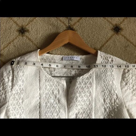 Sandro paris white lace dress size 3 - Picture 9 of 12